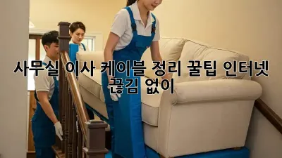 사무실 이사? 케이블 정리 꿀팁! 인터넷 끊김 없이 😎